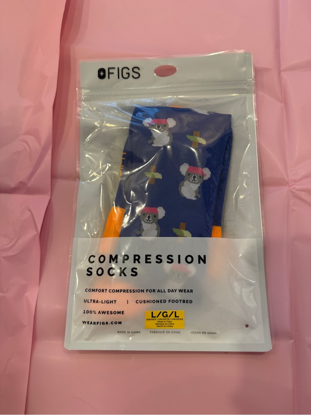 Figs compression socks koala design